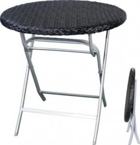 Hot Selling Outdoor Furniture Classical Black Folding Rattan Table System 1