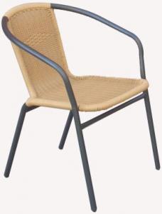 Hot Selling Outdoor Furniture Classical Outdoor Cream-colored Steel Rattan Chair