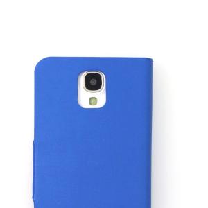 Hot sale Luxury PU Leather Case Cover for Samsung Galaxy S4 (I9500) Blue
