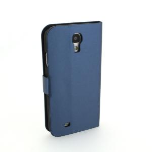 Luxury PU Leather Stand Book Style Case Cover for Samsung Galaxy S4 (I9500) Blue