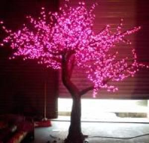 LED Artifical Peach Tree Lights Flower String Christmas Festival Decorative Light Pink/Purple/RGB 144W CM-SLFZ-2400L3