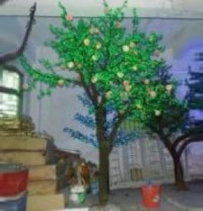 LED Artifical Real Peach Tree Lights Flower String Christmas Festival Decorative Light Green 156W CM-SLGFZ-2592L