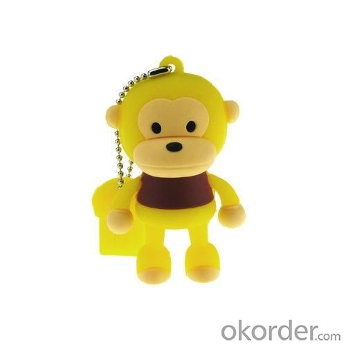 2GB Cute Mini Cartoon Monkey USB Flash Memory Stick Drive Yellow And Brown