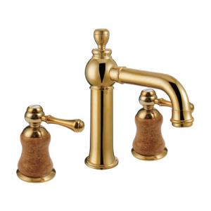 Newest Two Brass Handle Gold Plated Faucet