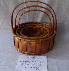 High Quality Hand Made Round Shape Home Storage Basket Woven Basket With Handle System 1