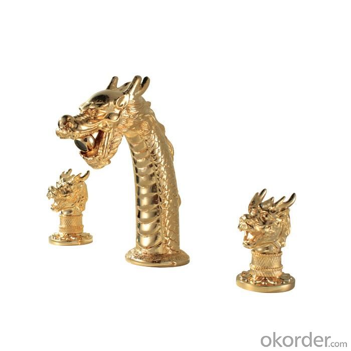 Double Hadle Gold Plated Faucet