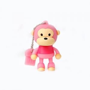2GB Cute Mini Cartoon Monkey USB Flash Memory Stick Drive Pink