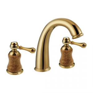 Gold Plated Two Brass Handle Faucet