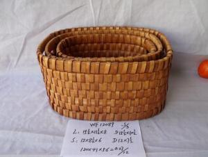 High Quality Home Storage Set Of Three Oval Chips Basket System 1