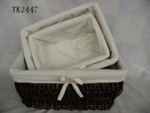 Hot Sale Home Storage Set Of Three Classical Willow Basket