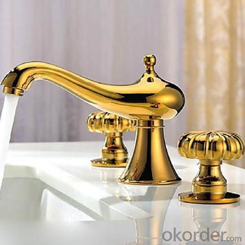 Antique Brass Body Basin Faucet System 1