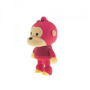 2GB Cute Mini Cartoon Monkey USB Flash Memory Stick Drive Red System 1