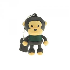 2GB Cute Mini Cartoon Monkey USB Flash Memory Stick Drive Black And Green