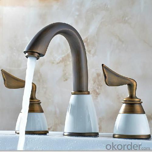 Two Blass Handle Chrome Plated Brass Body Faucet System 1