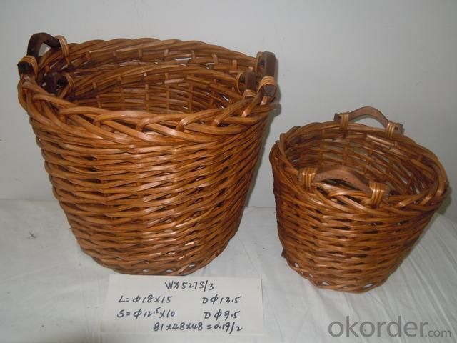 Home Organization Hand Made Oval Shape Willow Basket Home Storage Basket System 1