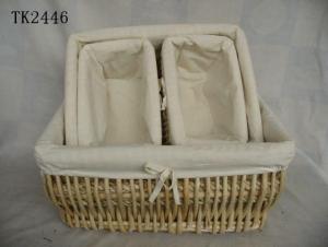 Hot Sale Home Storage Set Of Four Nature Willow Basket System 1