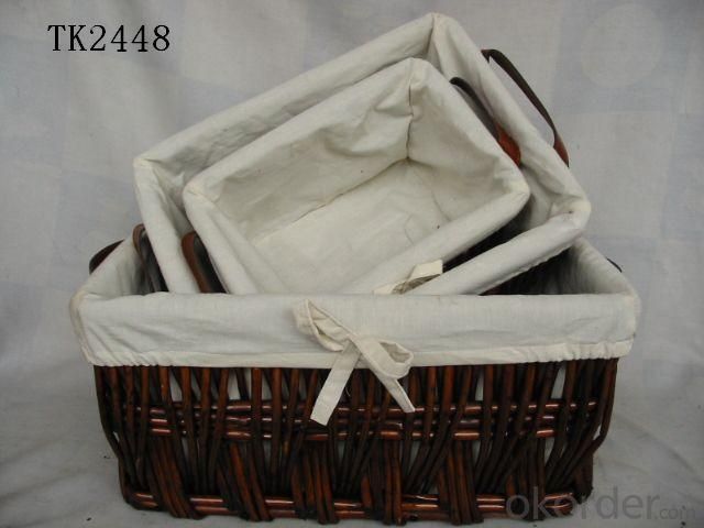 Hot Sale Home Storage Set Of Four Willow Basket System 1