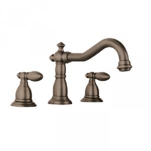 Antique Plated Faucet With Two Blass Handles