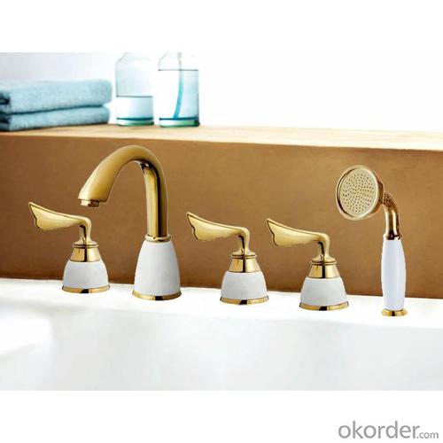 New Design Gold Plated Faucet With Shower System 1