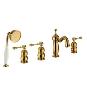 Hot Sale Gold Plated Faucet With Brass Shower