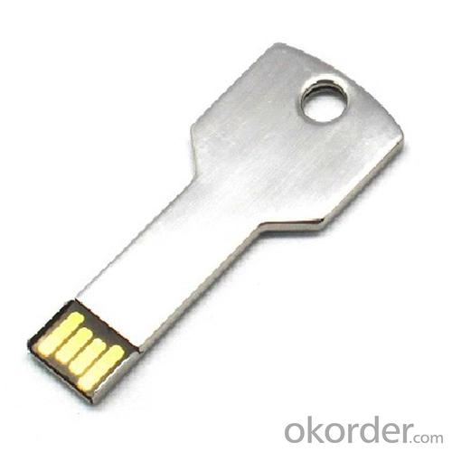 2GB Metal Key Shaped USB Flash Drive Stick Silver System 1