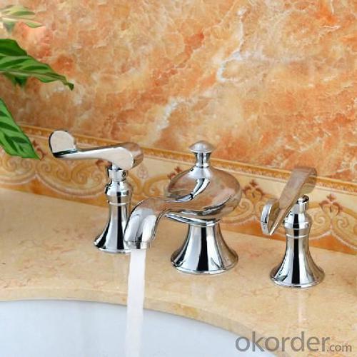 High Quality Double Handles Brass Basin Faucet Tap System 1