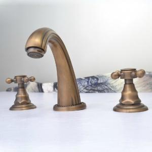 Hot Selling Antique Plated Faucet Mixer Two Handles System 1