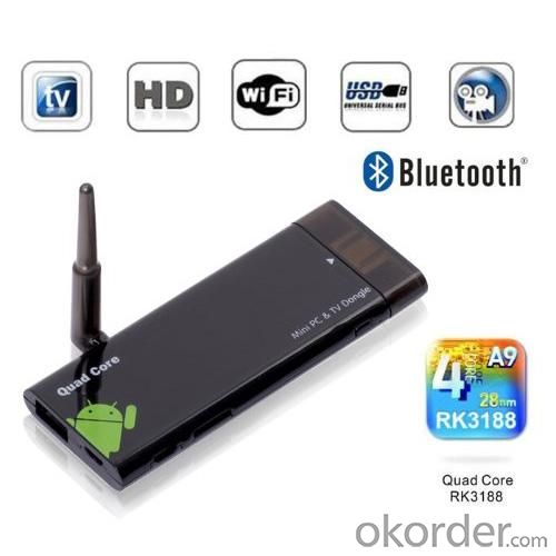 CX-919 Quad Core RK3188 Bluetooth Android 4.1 TV Box 2G/8G BT/HDMI Black System 1