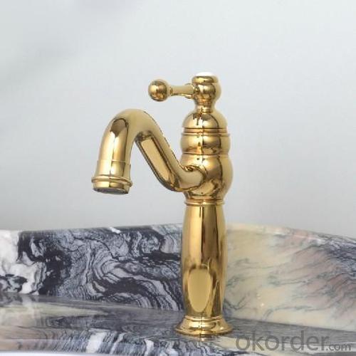 Newest Two Brass Handle Gold Plated Faucet System 1