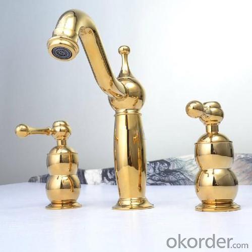Two Handles Basin Faucet Bathroom Faucet Faucet Mixer System 1