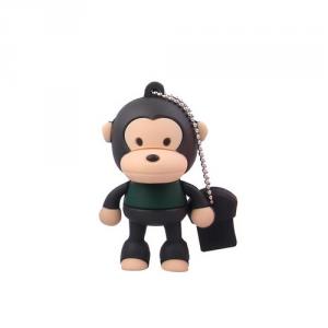 2GB Cute Mini Cartoon Monkey USB Flash Memory Stick Drive Black And Green System 1