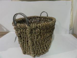 High Quality Hand Made Home Storage Basket Iron Fram Woven Basket System 1