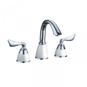 Two Blass Handle Chrome Plated Brass Body Faucet
