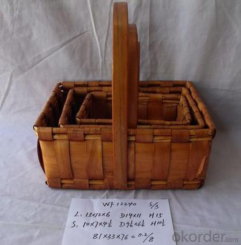 High Quality Hand Made Rectangle Home Storage Basket Woven Basket System 1