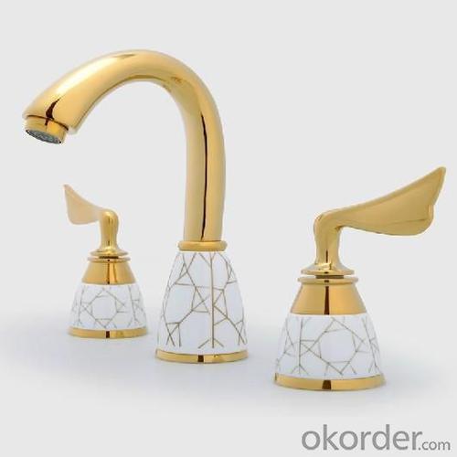 Rosed Gold Plated Faucet With Two Handles System 1