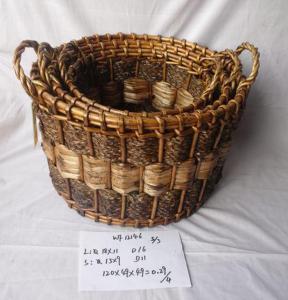 High Quality Home Storage Set Of Three Classical Woven Basket System 1