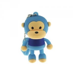 2GB Cute Mini Cartoon Monkey USB Flash Memory Stick Drive Blue