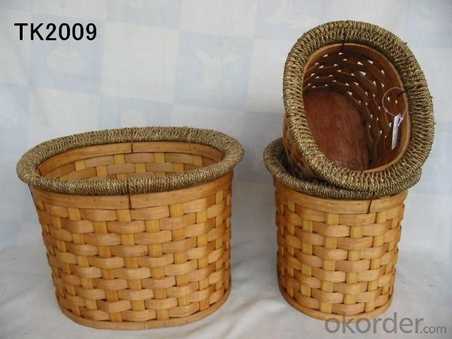 Hot Sale Home Storage Oval Shape Set Of Three Basket