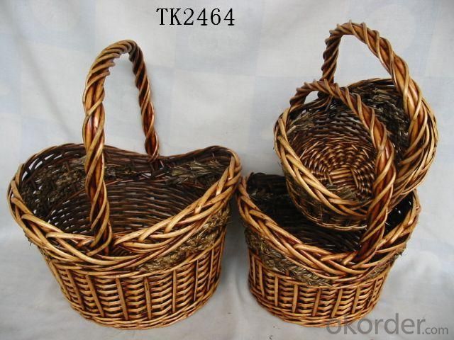 High Quality Home Storage Set Of Three Classical Willow Basket System 1