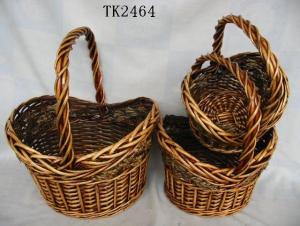 High Quality Home Storage Set Of Three Classical Willow Basket