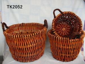 Hot Sale Home Storage Set Of Three Basket With Handle System 1