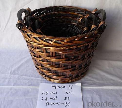 High Quality Hand Made Round Shape Home Storage Basket 3Pcs/Set System 1