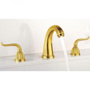 Good Quality Gold Plated Brass Faucet With Two Hanlder