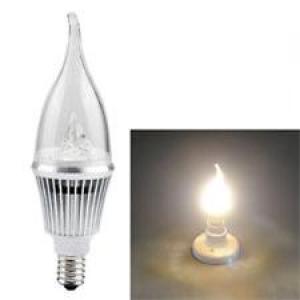 Dimmable Factory LED Bent-tip Bulb Silver Aluminum 5x1W E14 180lm LED Candle Bulb Light System 1
