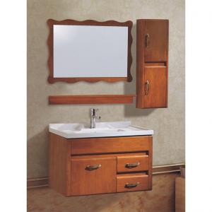 Wholesale Antique Oak Mirror Cabinet High End Washing Hand Basin Cabinet Luxury Pvc Bathroom Cabinet