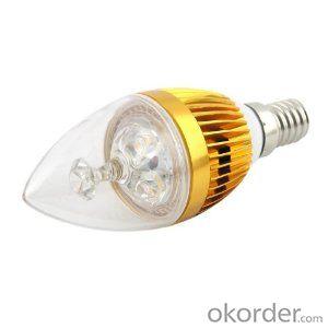 Factory Dimmable LED Candle Bulb High Quality Gloden Aluminum 4x1W E14 180lm System 1