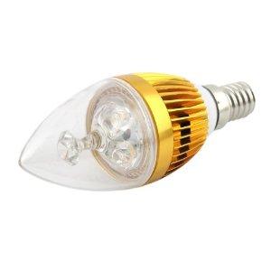 Factory Dimmable LED Candle Bulb High Quality Gloden Aluminum 4x1W E14 180lm