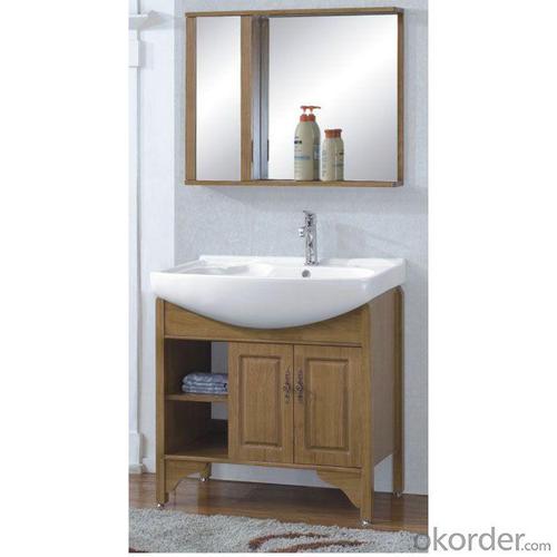 Ceramic Top Oak Bathroom Cabinet System 1