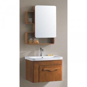 Luxury Design Oak Bath Cabinet Ceramic Top Bath Vanity System 1