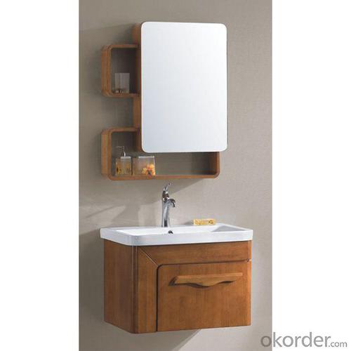 Luxury Design Oak Bath Cabinet Ceramic Top Bath Vanity System 1
